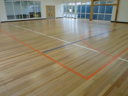 Sport floor after renovation - Wyvern Barracks in Exeter